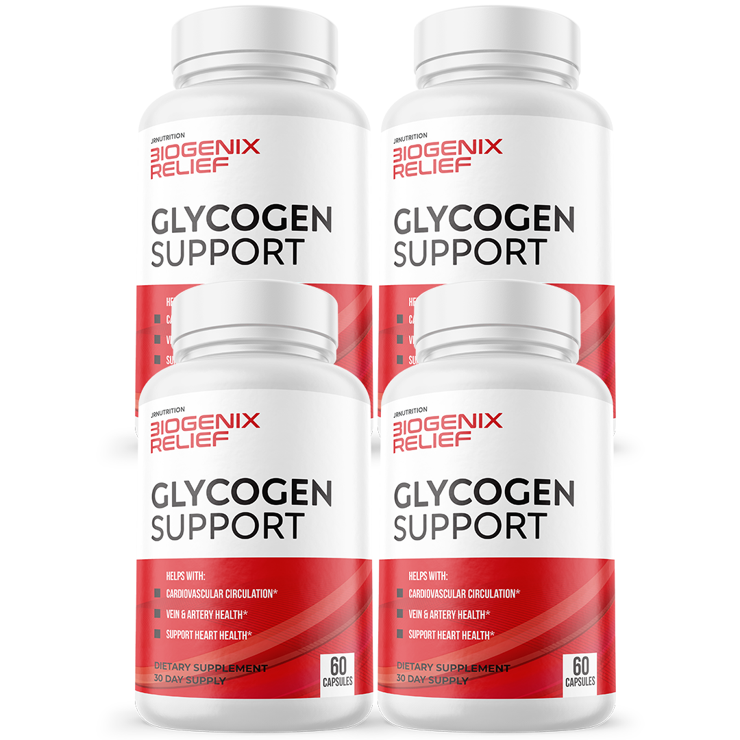 Biogenix Relief Glycogen Support Capsules, Sweet Relief Pills -4 Bottles